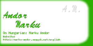 andor marku business card